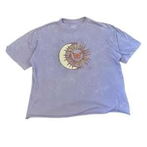 purple moon & butterfly T shirt